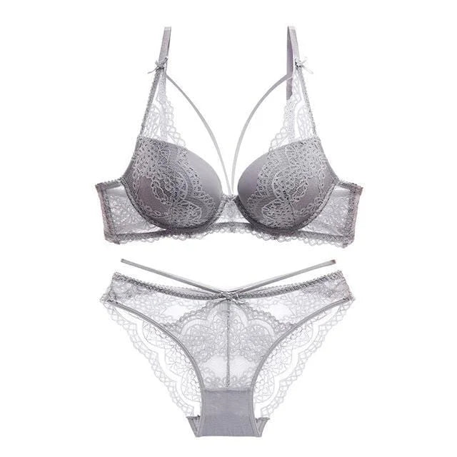 Set di lingerie in pizzo - grigio / 1a