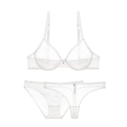 Set di lingerie trasparente in pizzo - bianco / 1a