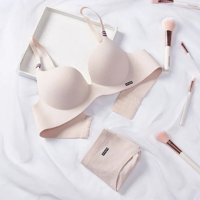 Set di reggiseno e mutandine senza cuciture - beige / 1b