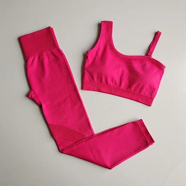 Set sportivo con spalline sottili - rosa / s