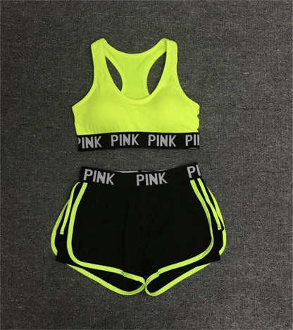 Set sportivo pink - giallo / m