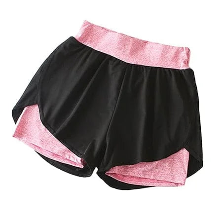 Shorts sportivi a due toni - rosa / s