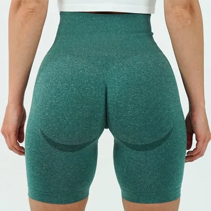 Shorts sportivi con taglio a clessidra - verde scuro / s