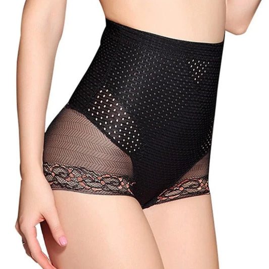 Slip modellante con elegante pannello in rete - nero / s