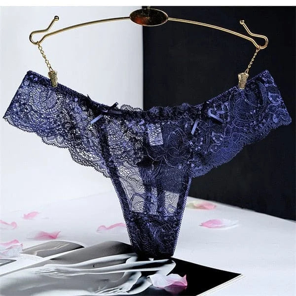 String in pizzo - blu / universale