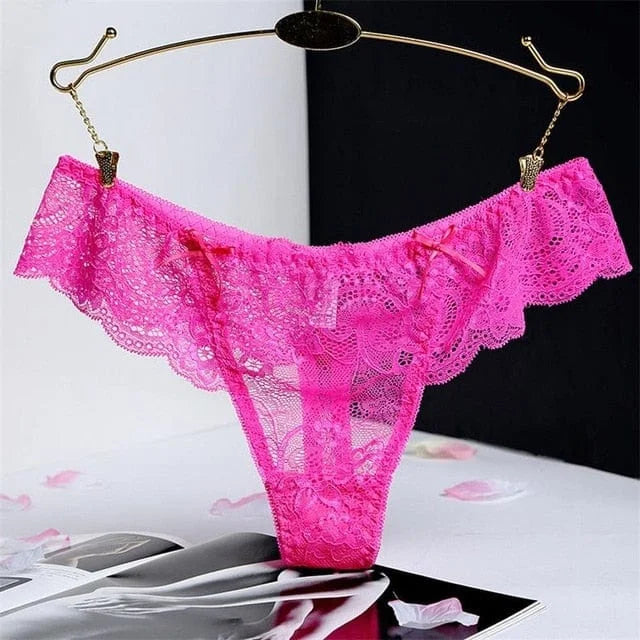 String in pizzo - rosa / universale