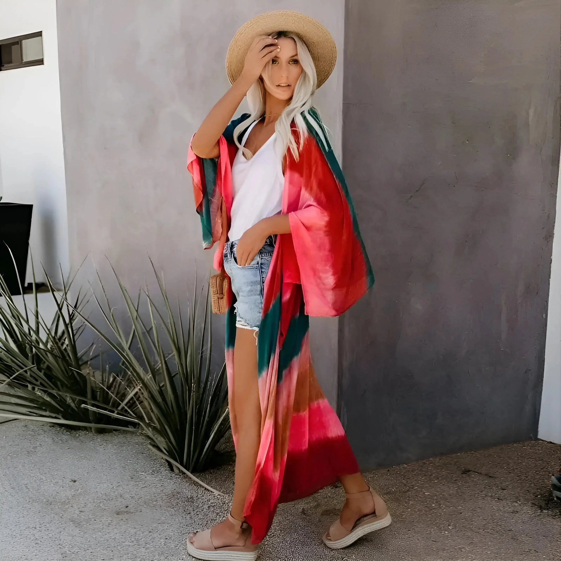  Kimono da Spiaggia a Righe