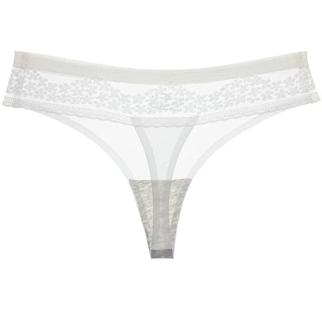 Tanga in pizzo delicato - bianco / s