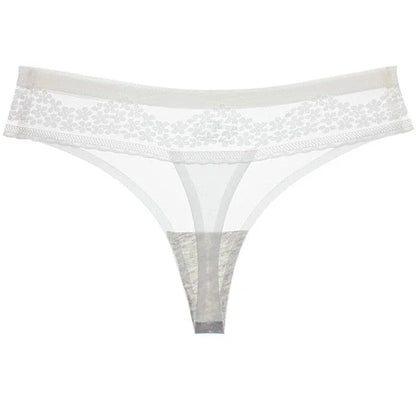 Tanga in pizzo delicato - bianco / s