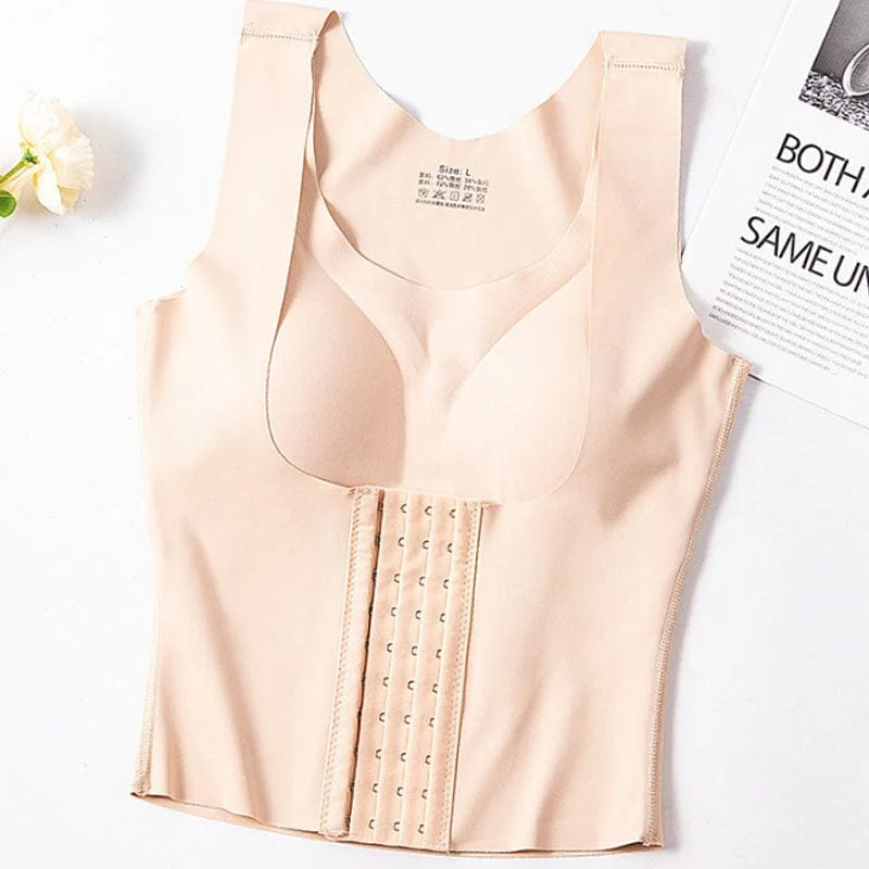 Top modellante da donna con effetto push-up - beige / s