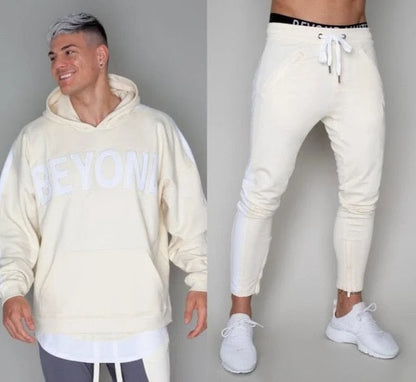 Tuta da ginnastica uomo comoda - beige / s