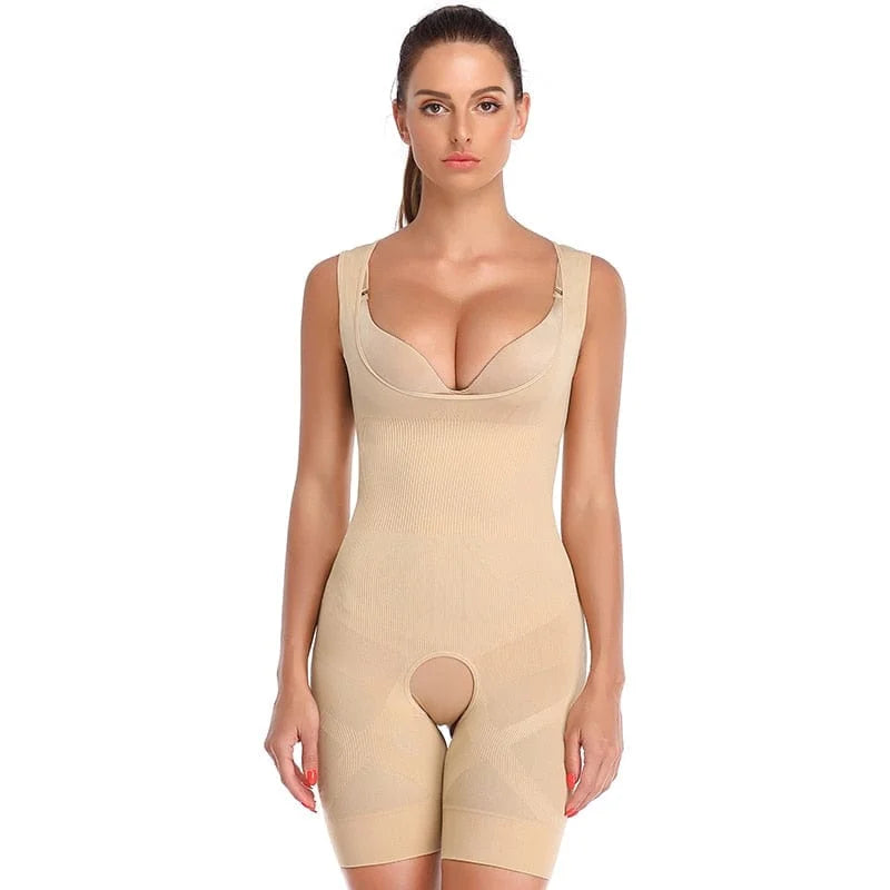 Tuta intera modellante da donna - beige / s/m