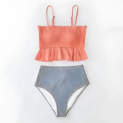  Set bikini a due pezzi con volant