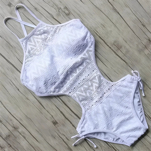 Bianco Costume intero senza schienale