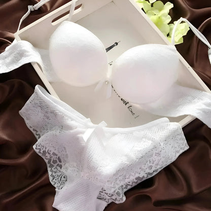 Bianco Set di Lingerie in Pizzo Classico