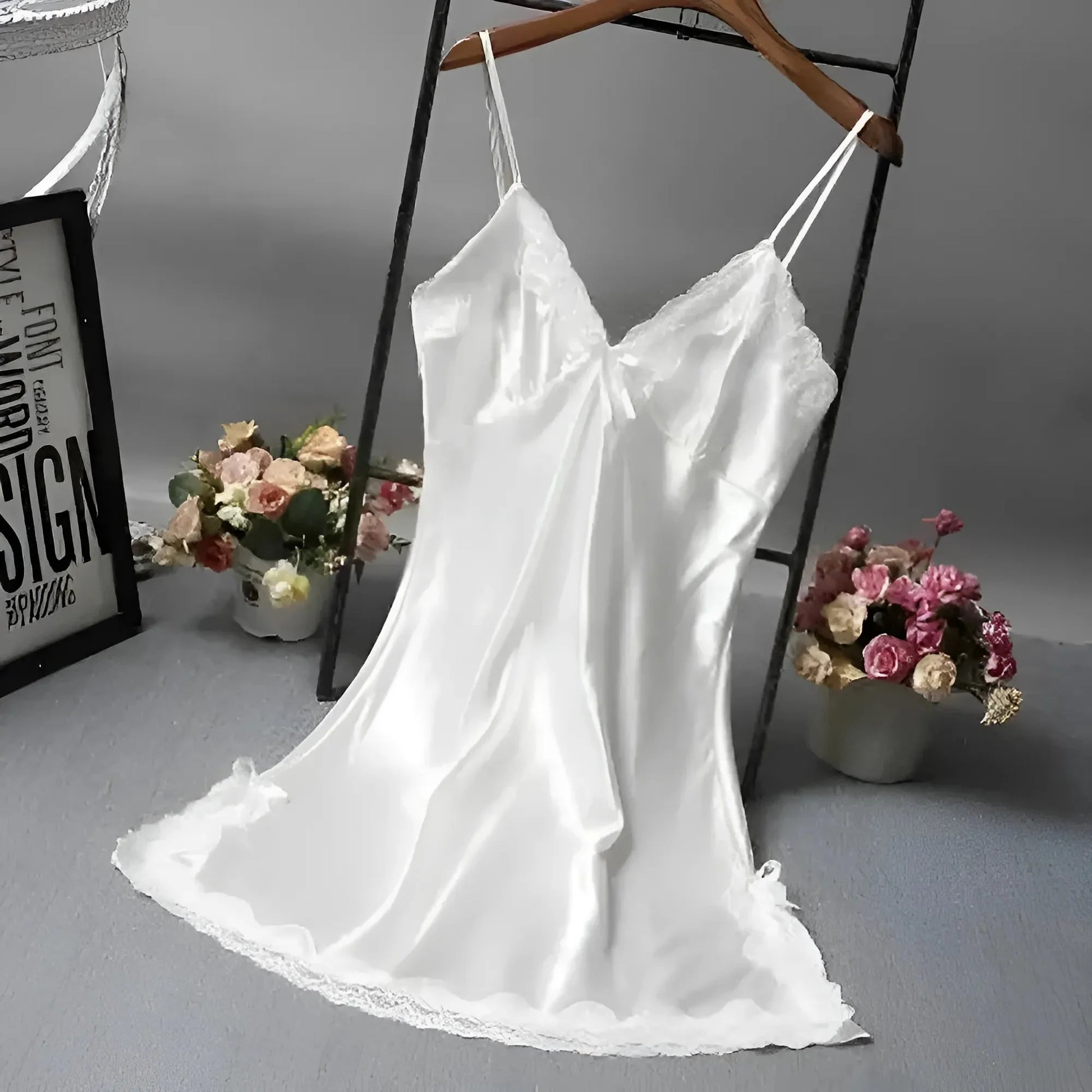 Bianco Camicia da notte classica