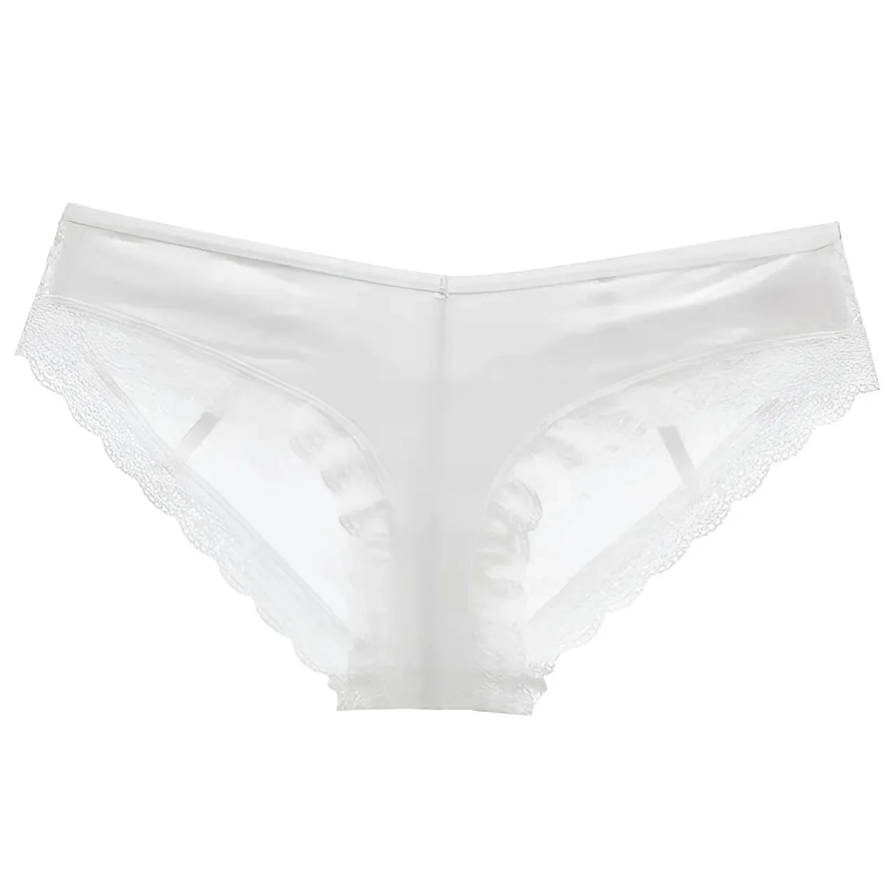 Bianco Mutandine in pizzo con cinturini