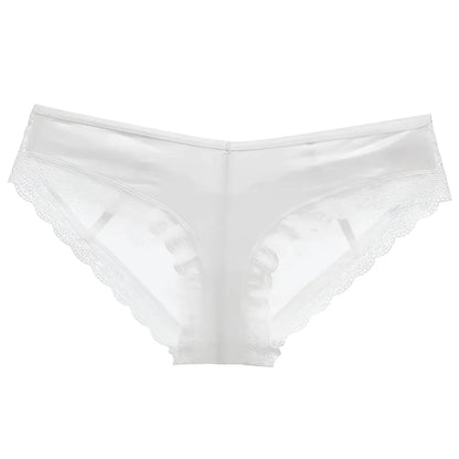 Bianco Mutandine in pizzo con cinturini