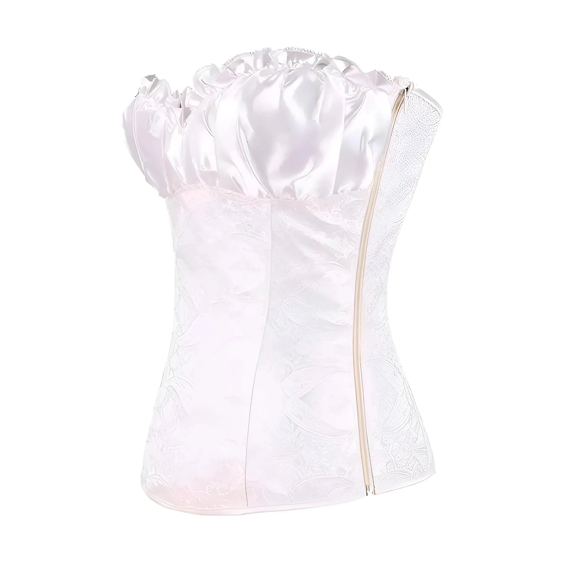 Bianco Corsetto da donna con top decorativo