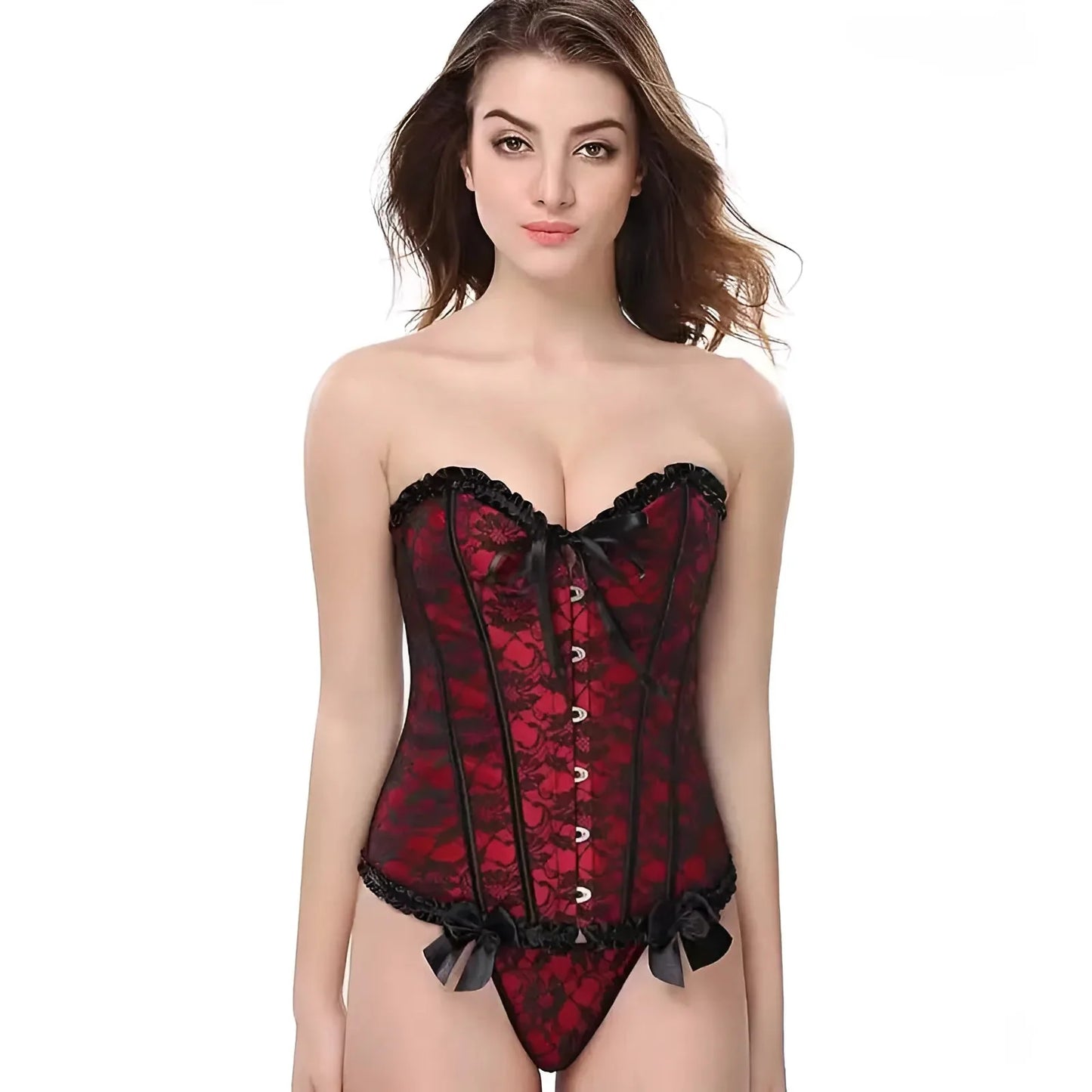  Corsetto da donna con pizzo nero