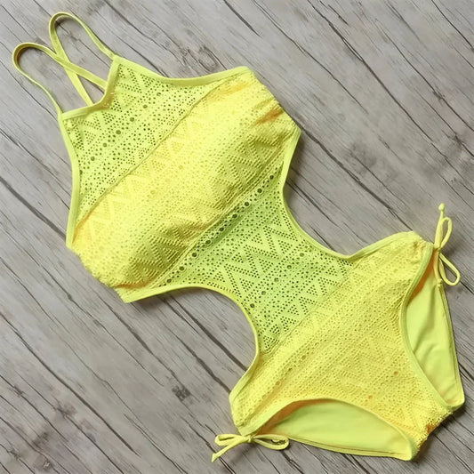 Giallo Costume intero senza schienale