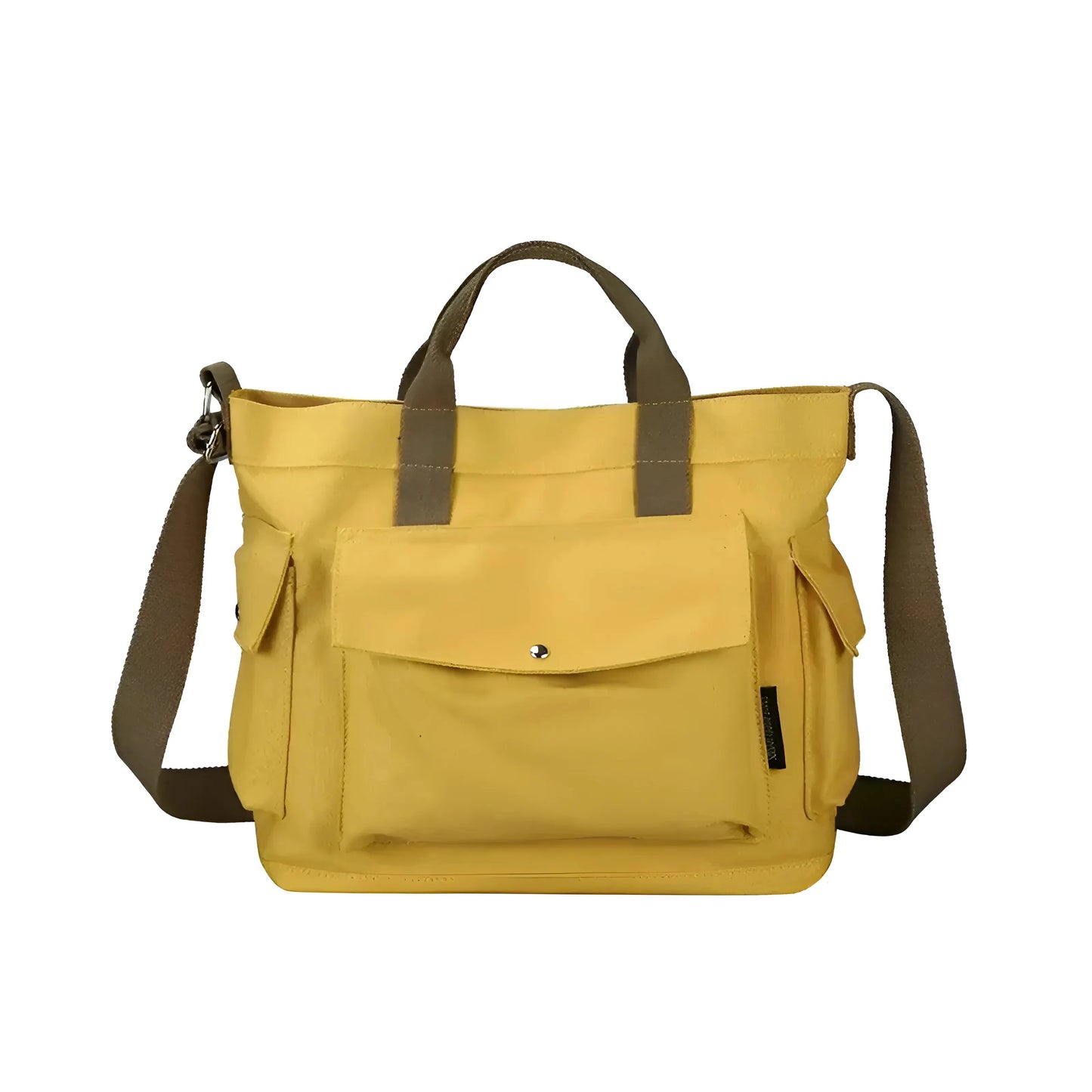 Giallo Borsa in Tela con Tasche