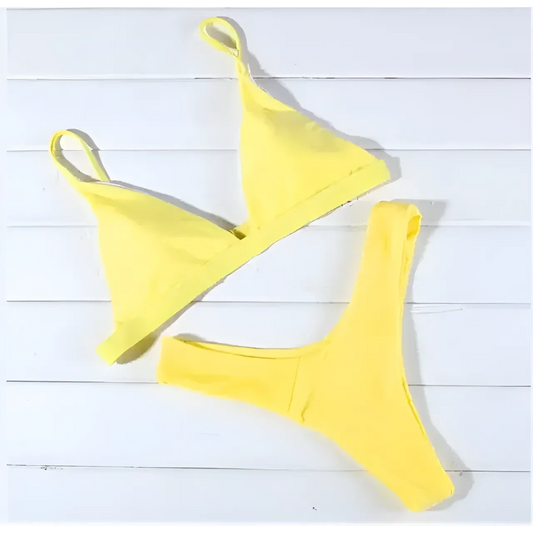 Giallo Costume da bagno a due pezzi